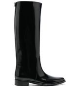 Saint Laurent bottes Hunt 25 mm en cuir - Noir