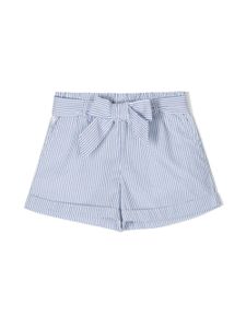 Ralph Lauren Kids short en coton à détail de nœud - Bleu