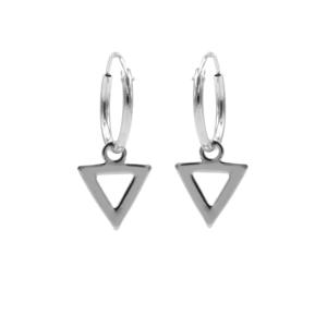 Karma Oorringen Hoops Open Triangle Zilver