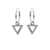 Karma Oorringen Hoops Open Triangle Zilver