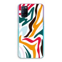 Colored Zebra: Oppo A72 Transparant Hoesje