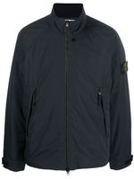 Stone Island coupe-vent zippé à patch logo Compass - Bleu