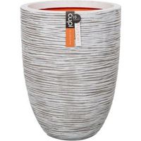 Capi Nature Rib NL vase laag 35x47cm bloempot ivoor