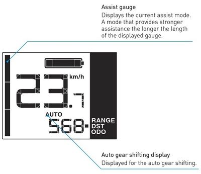 Shimano steps display sc-en500 elektrische e-tube system