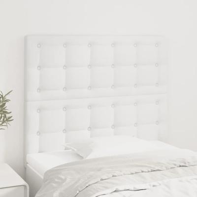 Hoofdborden 2 st 90x5x78/88 cm kunstleer wit