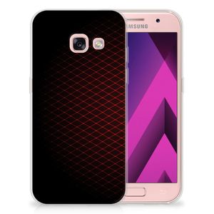 Samsung Galaxy A3 2017 TPU bumper Geruit Rood