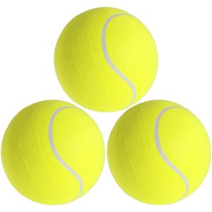 3x Mega tennisballen XXL geel 22 cm speelgoed/sportartikelen