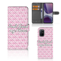 OnePlus 8T Portemonnee Hoesje Flowers Pink DTMP