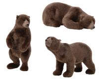 Beer plastic pluche bruin a3 - Decoris