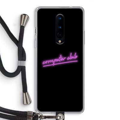 Vice Black: OnePlus 8 Transparant Hoesje met koord