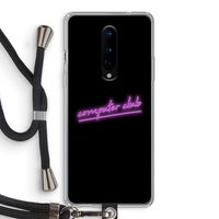 Vice Black: OnePlus 8 Transparant Hoesje met koord