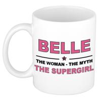 Belle cadeau mok - Woman Myth Supergirl - naam koffiemok - 300 ml - collega - moederdag