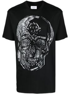 Philipp Plein t-shirt à imprimé tête de mort - Noir