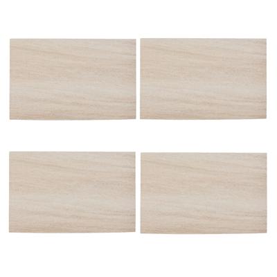 Secret de Gourmet tafel placemats - 4x - Natuursteen look - beige - 45 x 30 cm - Tafel onderleggers
