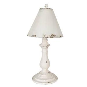 Clayre & Eef Tafellamp Ø 26x55 cm Wit Ijzer Bureaulamp