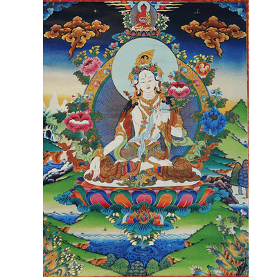 Thangka Reproductie - Witte Tara