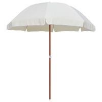 VidaXL Parasol met stalen paal 240 cm zandkleurig