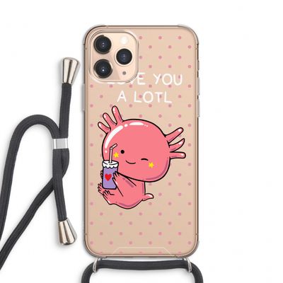 Love You A Lotl: iPhone 11 Pro Transparant Hoesje met koord