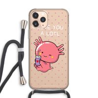Love You A Lotl: iPhone 11 Pro Transparant Hoesje met koord