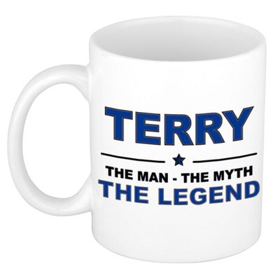 Terry The man, The myth the legend collega kado mokken/bekers 300 ml