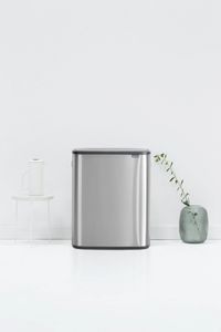 Brabantia bo touch bin 2x30 liter matt steel fingerprint proof