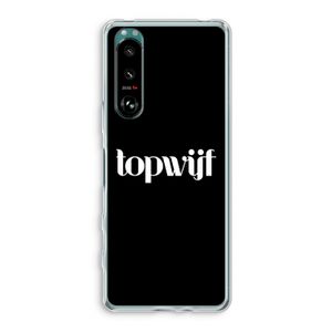 Topwijf Zwart: Sony Xperia 5 III Transparant Hoesje