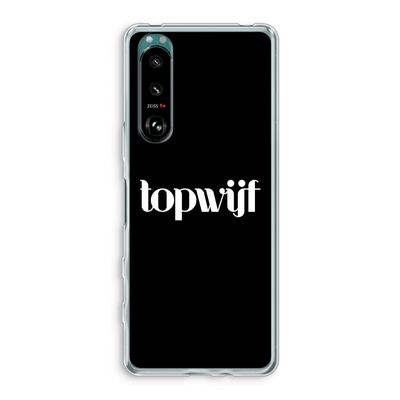 Topwijf Zwart: Sony Xperia 5 III Transparant Hoesje