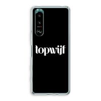 Topwijf Zwart: Sony Xperia 5 III Transparant Hoesje