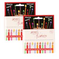 Verjaardag kaarsjes - Gekleurde vlam - 2x stuks - taart kaarsen - toppers