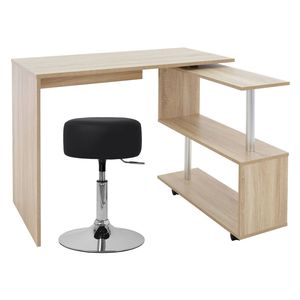 Bureau met vier wielen 150x88x75 cm Wit MDF ML-Design