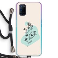 Violets are blue: Oppo A72 Transparant Hoesje met koord