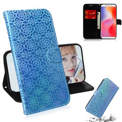 Voor Xiaomi Redmi 6/6A effen kleur kleurrijke magnetische Buckle horizontale Flip PU lederen draagtas met houder & kaartsleuven & portemonnee & Lanyar