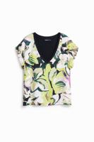 Tropisch T-shirt met korte mouwen - YELLOW - M Tropisch T-shirt met korte mouwen - YELLOW - M