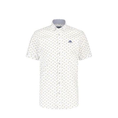 State of Art regular fit overhemd met all over print wit/kobalt/mango