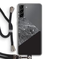 Combinatie marmer: Samsung Galaxy S21 Plus Transparant Hoesje met koord