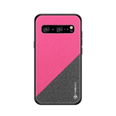 PINWUYO eert serie schokbestendige PC + TPU beschermhoes voor Galaxy S10 5G (rood)