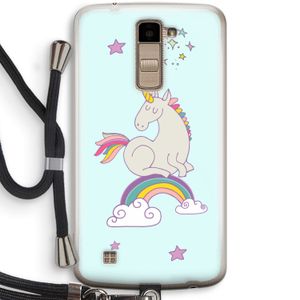 Regenboog eenhoorn: LG K10 (2016) Transparant Hoesje met koord