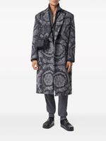 Versace manteau croisé à motif Barocco en jacquard - Gris - thumbnail