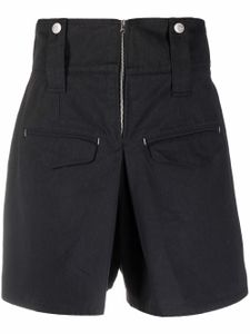 ISABEL MARANT short trapèze en coton - Noir