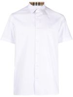 Burberry chemise à logo brodé EKD - Blanc