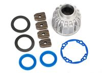 Carrier, differential, aluminum (front or center)/ x-ring gaskets (2), ring gear (TRX-8581X)