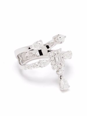 Yeprem bague en or blanc 18ct pavée de diamants - Argent