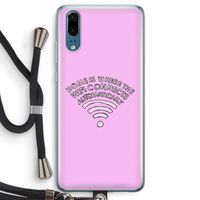 Home Is Where The Wifi Is: Huawei P20 Transparant Hoesje met koord