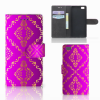 Wallet Case Huawei Ascend P8 Lite Barok Roze - thumbnail