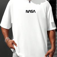 Bon&Bon Homme Men's Plus Size Navy Blue Slogan Print Casual T-Shirt White / 1XL