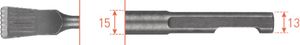 Rotec Atlas Copco luchthamer V40K/ED kortmodel dikte 6mm 38x160 - 2162010