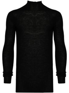 Rick Owens pull en laine à design nervuré - Noir