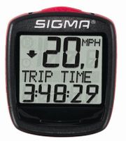 Sigma Sport BASE 1200 Bekabelde fietscomputer Zwart, Rood