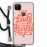 Hustle Lady: Pixel 4a Transparant Hoesje met koord