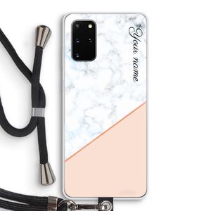 Marmer in stijl: Samsung Galaxy S20 Plus Transparant Hoesje met koord